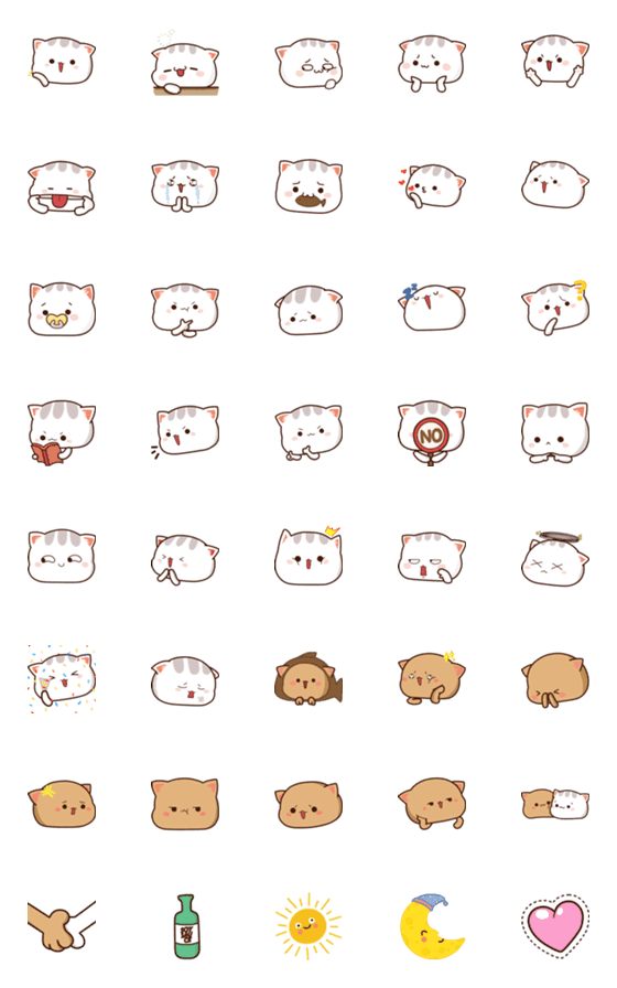 [LINE絵文字]Milo ＆ Mila : Emojiの画像一覧