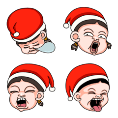 [LINE絵文字] ハナちゃんとケンちゃん(メリークリスマス)の画像