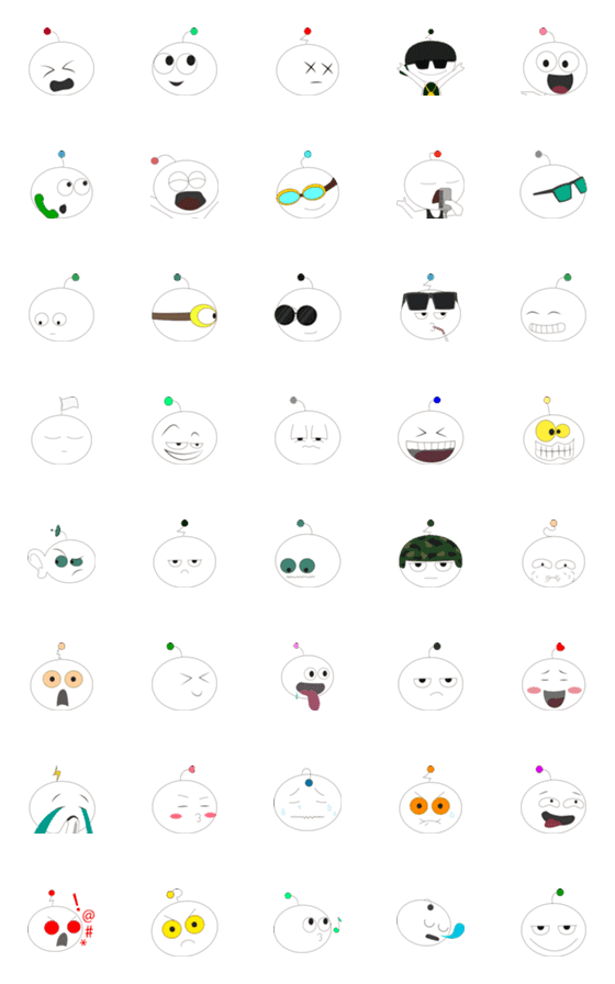 [LINE絵文字]ANTENLY EMOJI  SETの画像一覧