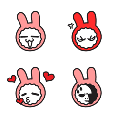 [LINE絵文字] Pink Rabbit Emojiの画像