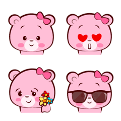 [LINE絵文字] Pinky Bear Emojiの画像