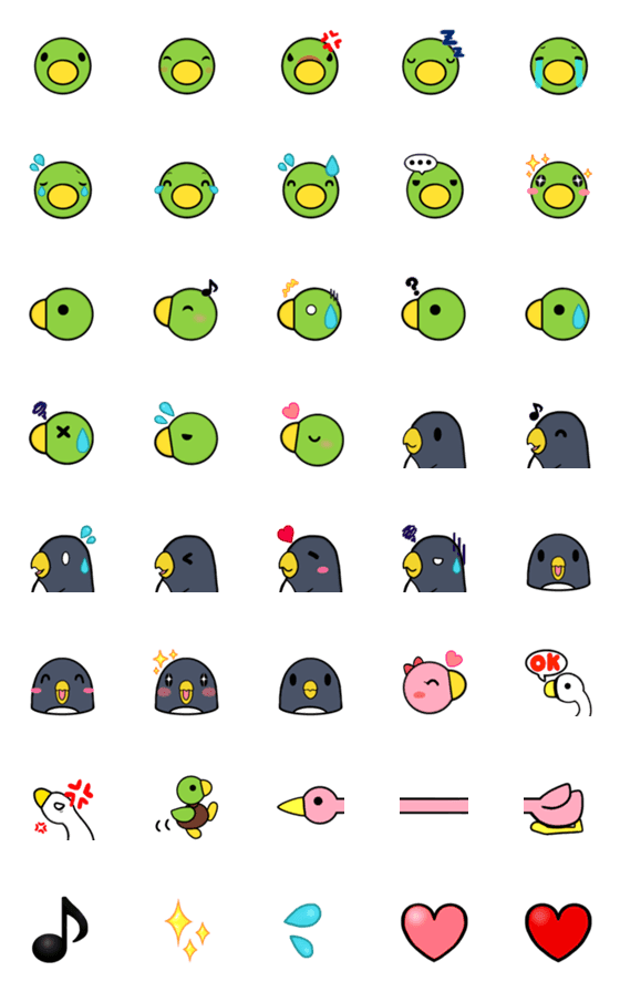[LINE絵文字]BokeBirds 【絵文字】の画像一覧