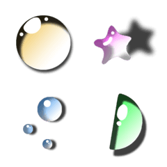 [LINE絵文字] Hato Hati Emoji - Cosmo Water Dropsの画像