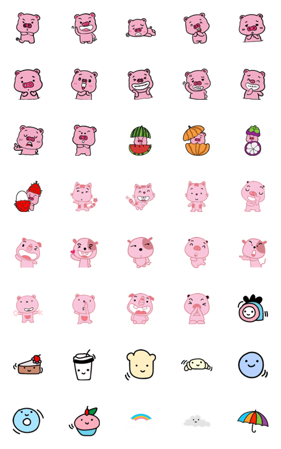 [LINE絵文字]PIGGY MOOMOO GANGの画像一覧