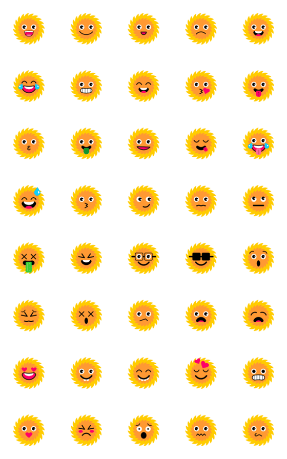 [LINE絵文字]Cute Baby Lion Emojiの画像一覧