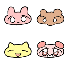 [LINE絵文字] ねこちゃんと友達の画像