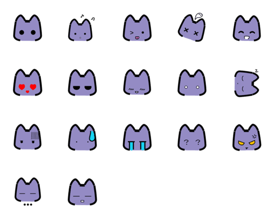 [LINE絵文字]cat vの画像一覧