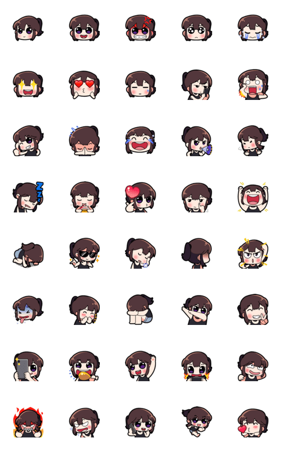 [LINE絵文字]Annie Diary Emojiの画像一覧