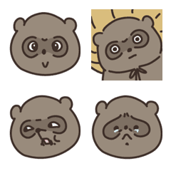 [LINE絵文字] ダークなたぬきの画像