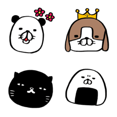 [LINE絵文字] パンダと犬とネコチャンズのEMOJIの画像