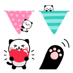 [LINE絵文字] ほっこりパンダねこ 2の画像