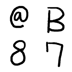 [LINE絵文字] The Ugly 123ABC Handwritingの画像