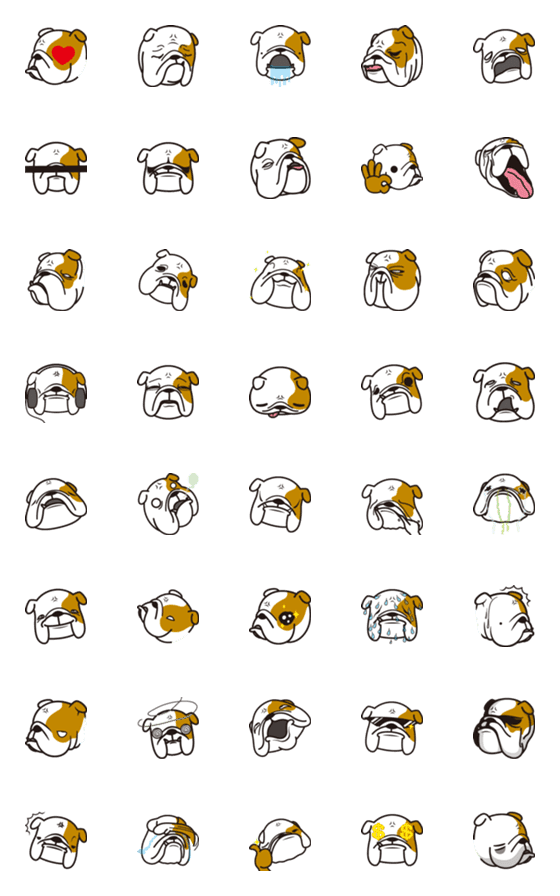 [LINE絵文字]EnglishBulldogイングリッシュ ブルドッグの画像一覧