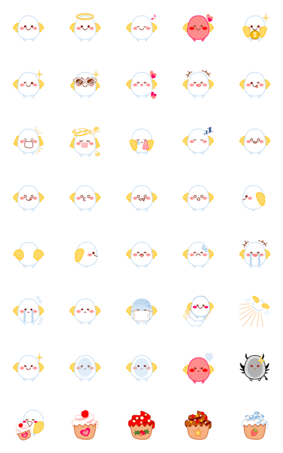 [LINE絵文字]天使のたまごちゃんの画像一覧