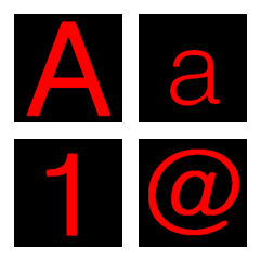 [LINE絵文字] インパクト 英数字の画像