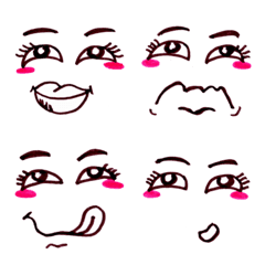 [LINE絵文字] Cute funny emoji Vol.43の画像