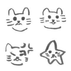 [LINE絵文字] 手描きねこ。の画像