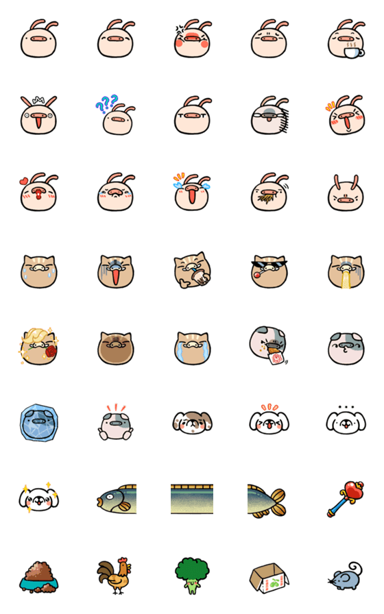 [LINE絵文字]My Brother's Pigs Emojiの画像一覧
