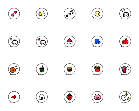 [LINE絵文字]吹き出し＆色々の画像一覧