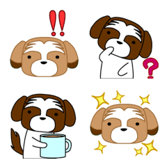 [LINE絵文字] シーズー犬の絵文字の画像