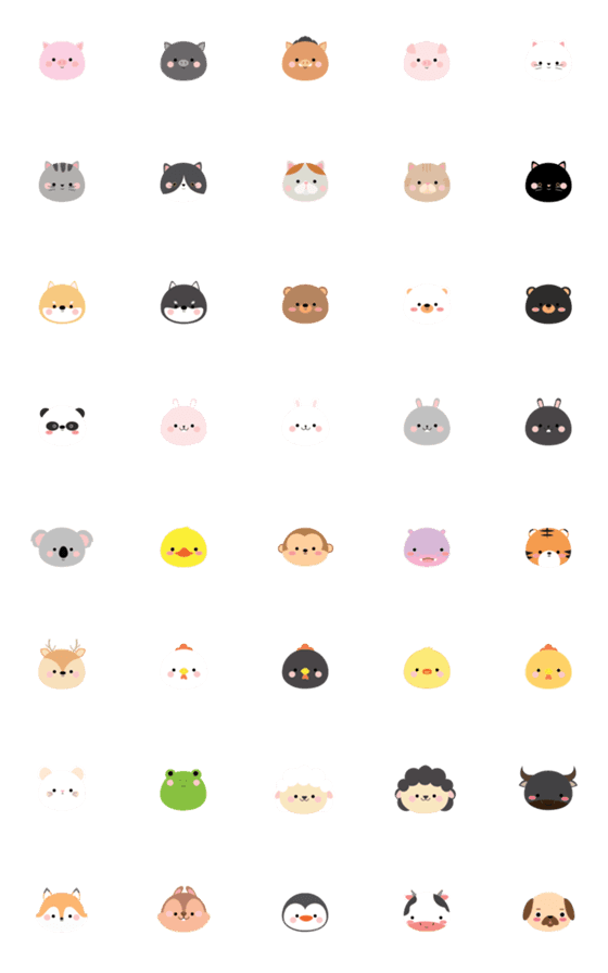 [LINE絵文字]Love Cute Animalsの画像一覧