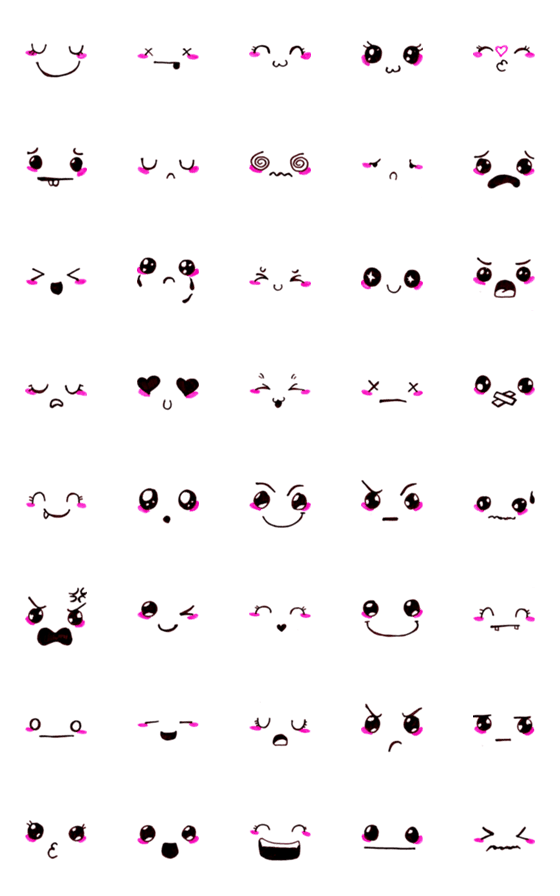 [LINE絵文字]Cute funny emoji Vol.53の画像一覧