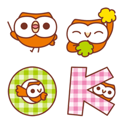[LINE絵文字] 幸せの福ろうHoo_使える絵文字 1の画像