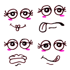[LINE絵文字] Cute funny emoji Vol.44の画像
