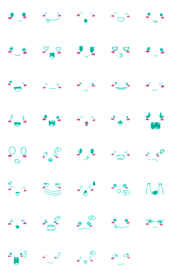 [LINE絵文字]Cute funny emoji Vol.57の画像一覧
