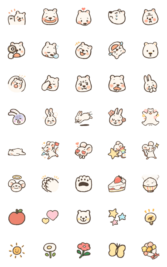 [LINE絵文字]しろいあのこの画像一覧