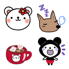 白くまちゃんとわんこ 絵文字の絵文字メイン画像
