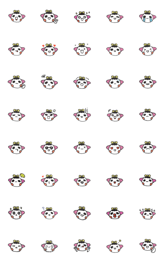 [LINE絵文字]Bunni Big Big Headの画像一覧