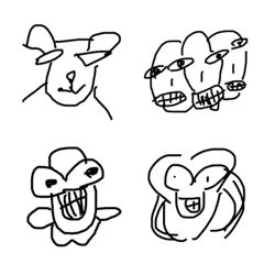 [LINE絵文字] Ugly monster expressionの画像