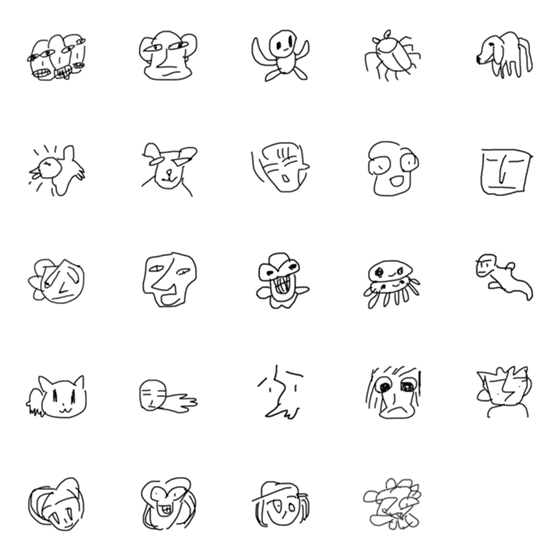 [LINE絵文字]Ugly monster expressionの画像一覧