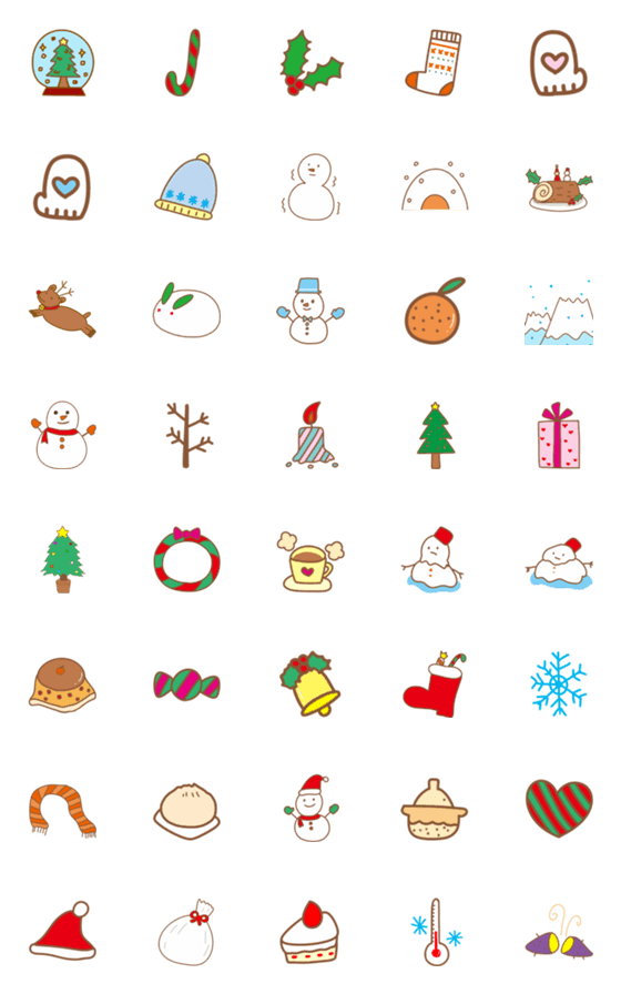 [LINE絵文字]冬に使える絵文字の画像一覧