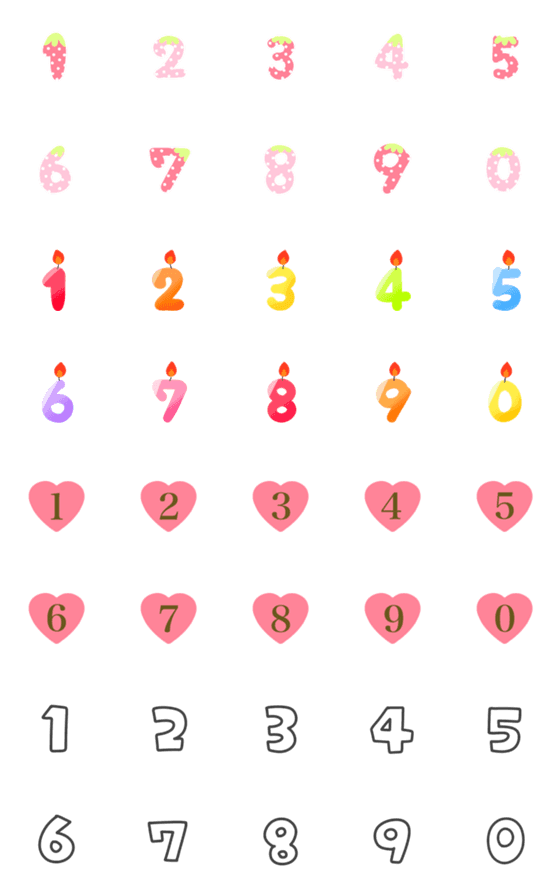 [LINE絵文字]♡1234567890♡の画像一覧
