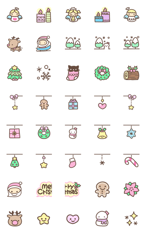 [LINE絵文字]かわいいクリスマス絵文字の画像一覧