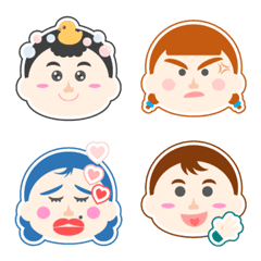 [LINE絵文字] Sticker of round faceの画像