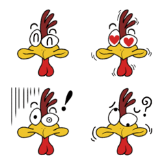 [LINE絵文字] Crazy Chicken Emojiの画像