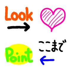 [LINE絵文字] 手書き風で装飾する絵文字の画像