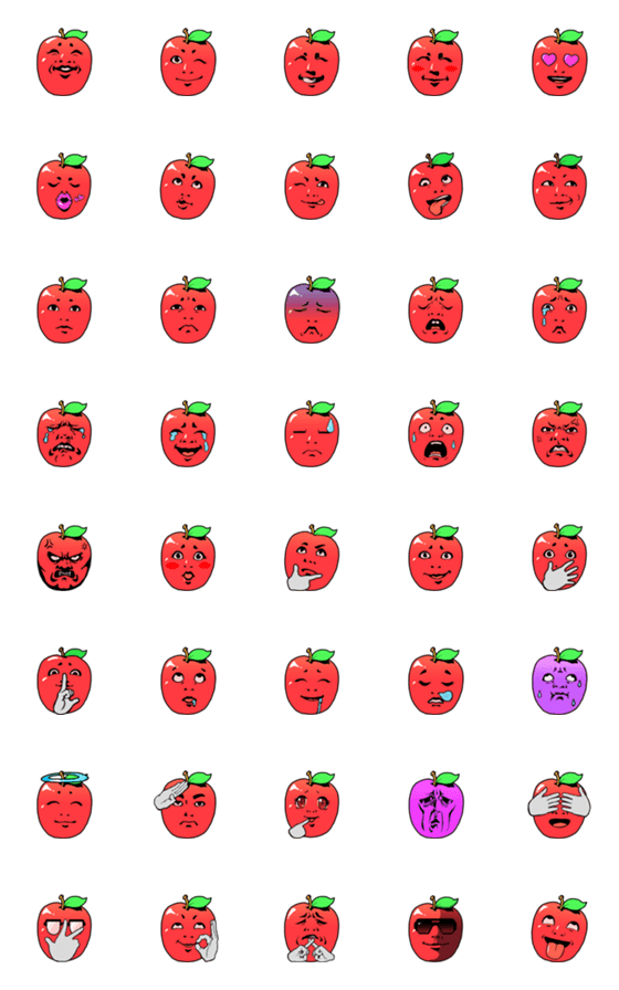[LINE絵文字]絵文字で煽りんごの画像一覧
