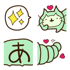 [LINE絵文字] いもむしねこ 絵文字の画像