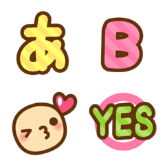 [LINE絵文字] 毎日使えるデコ文字+絵文字の画像