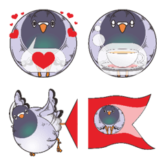 [LINE絵文字] Fat pigeon's expression stickersの画像