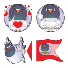 Fat pigeon's expression stickersの絵文字メイン画像