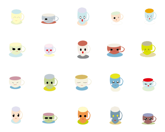 [LINE絵文字]Mug expressionの画像一覧