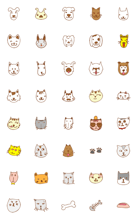 [LINE絵文字]any face animal cuteの画像一覧