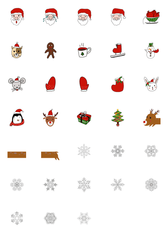 [LINE絵文字]Merry Christmas 01の画像一覧