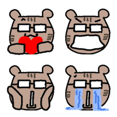 めがねたぬきさんの絵文字メイン画像