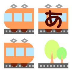 [LINE絵文字] つなげて送ろう！！電車の絵文字＆デコ文字の画像